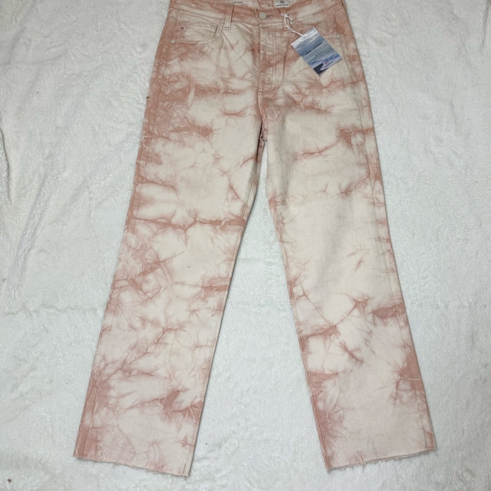 AG Alexxis Mauve Orchid High Waist Straight Leg Crop Jeans - Sz 30, NWT - Picture 8 of 16